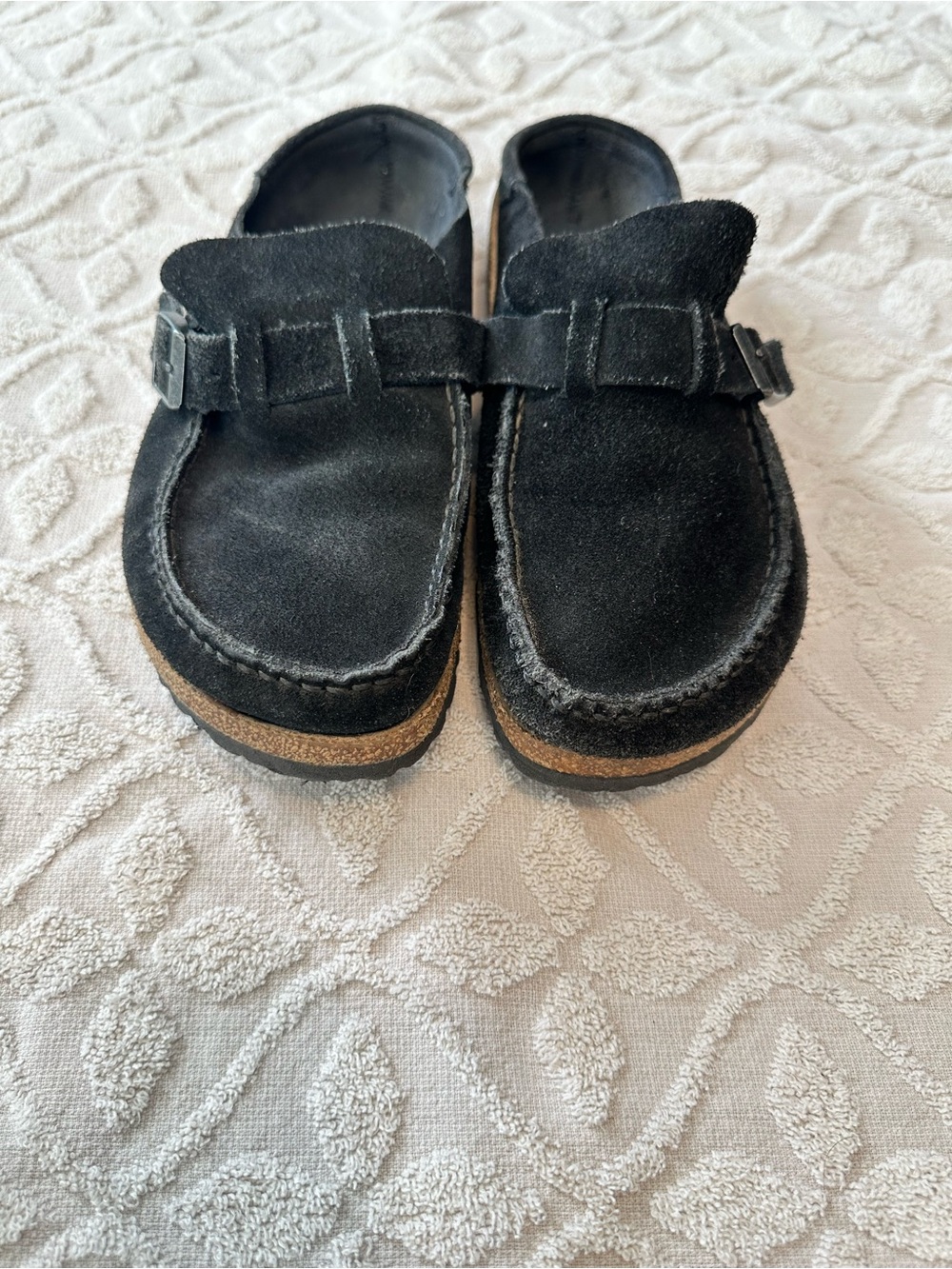 Birkenstock Black Suede Slip-On Loafers